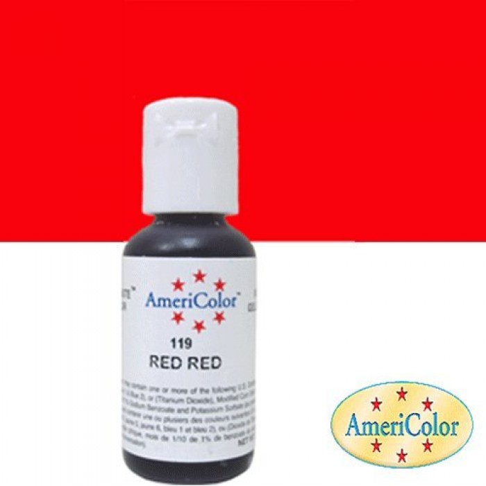 30663 Americolor Soft Gel Paste Food Colour, Red Red 22 Ml